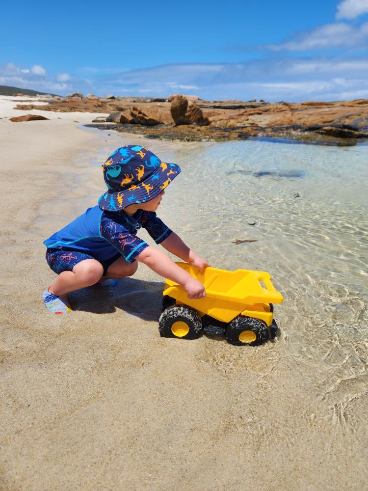 Toddler Swim Shoes -  Blue Bubble Fish